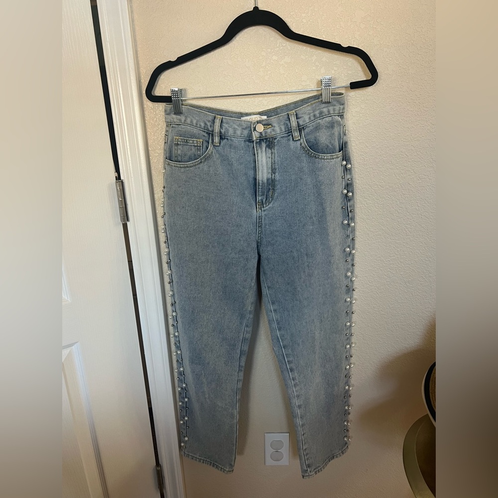 jeans with gem embellishments